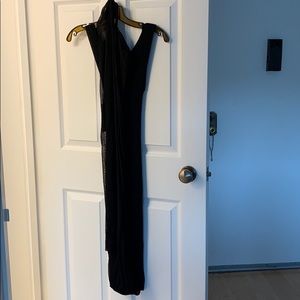 Maison Margiela stretch dress with chiffon train